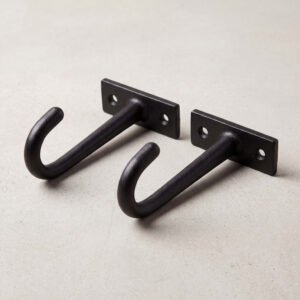 Cast-Iron Wall Hooks, Pair